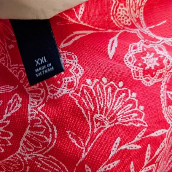 Universal Thread Womens Coral Paisley Ruffle Wrap Skirt XXL Cotton/Rayon Blend - Picture 10 of 16